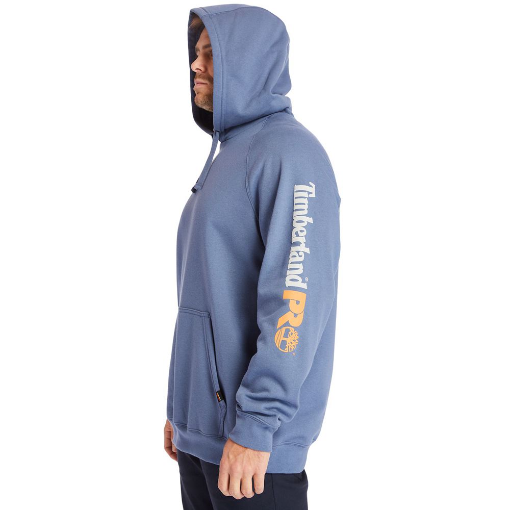 Timberland Φουτερ Ανδρικα Μπλε - Pro® Big & Tall Hood Honcho Sport Hoodie - Greece 8310769-SC